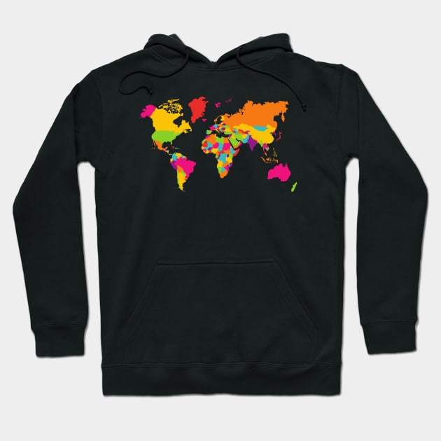 Map of the world Hoodie by Art by Ergate